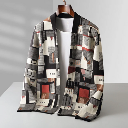 Cardigan Faye de Punto Abstracto