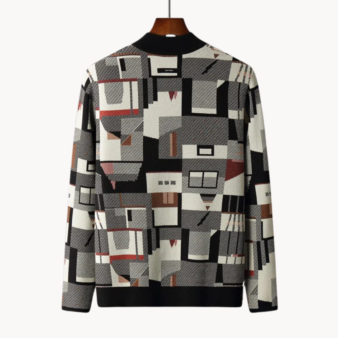 Cardigan Faye de Punto Abstracto