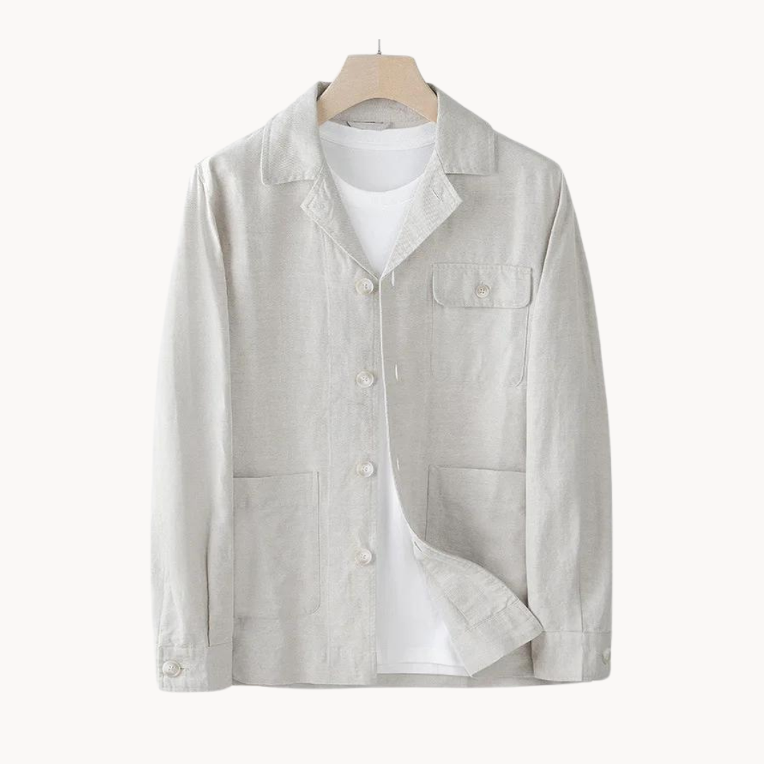 Chaqueta de algodón y lino Ewan