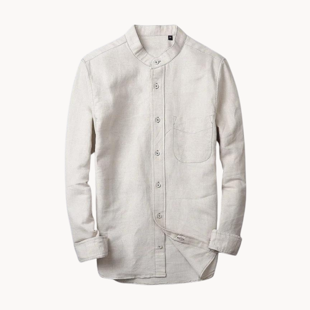 Camisa Reed de lino y algodón