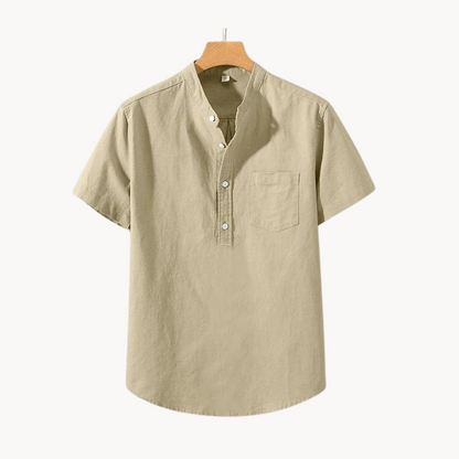 Polo Arvid de Algodón y Lino