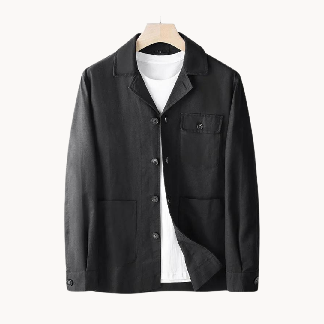 Chaqueta de algodón y lino Ewan