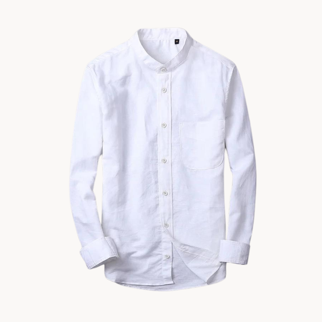 Camisa Reed de lino y algodón
