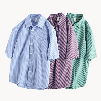 Camisa Gael de Manga Corta con Cuello