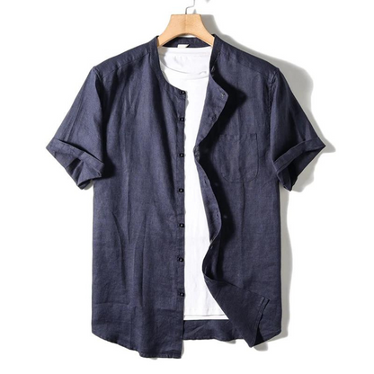 Camisa Creta de Lino Manga Corta