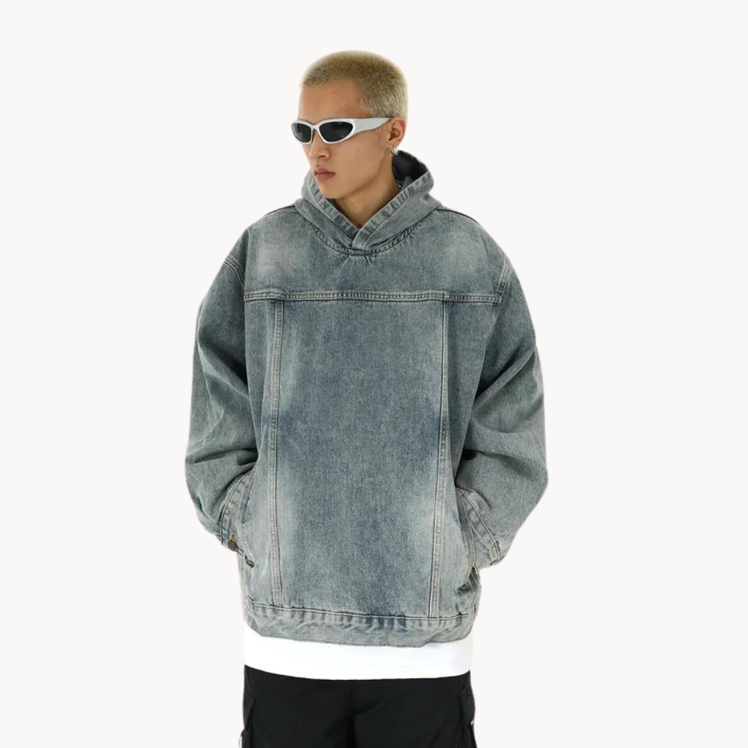 Sudadera con Capucha Vantage Denim