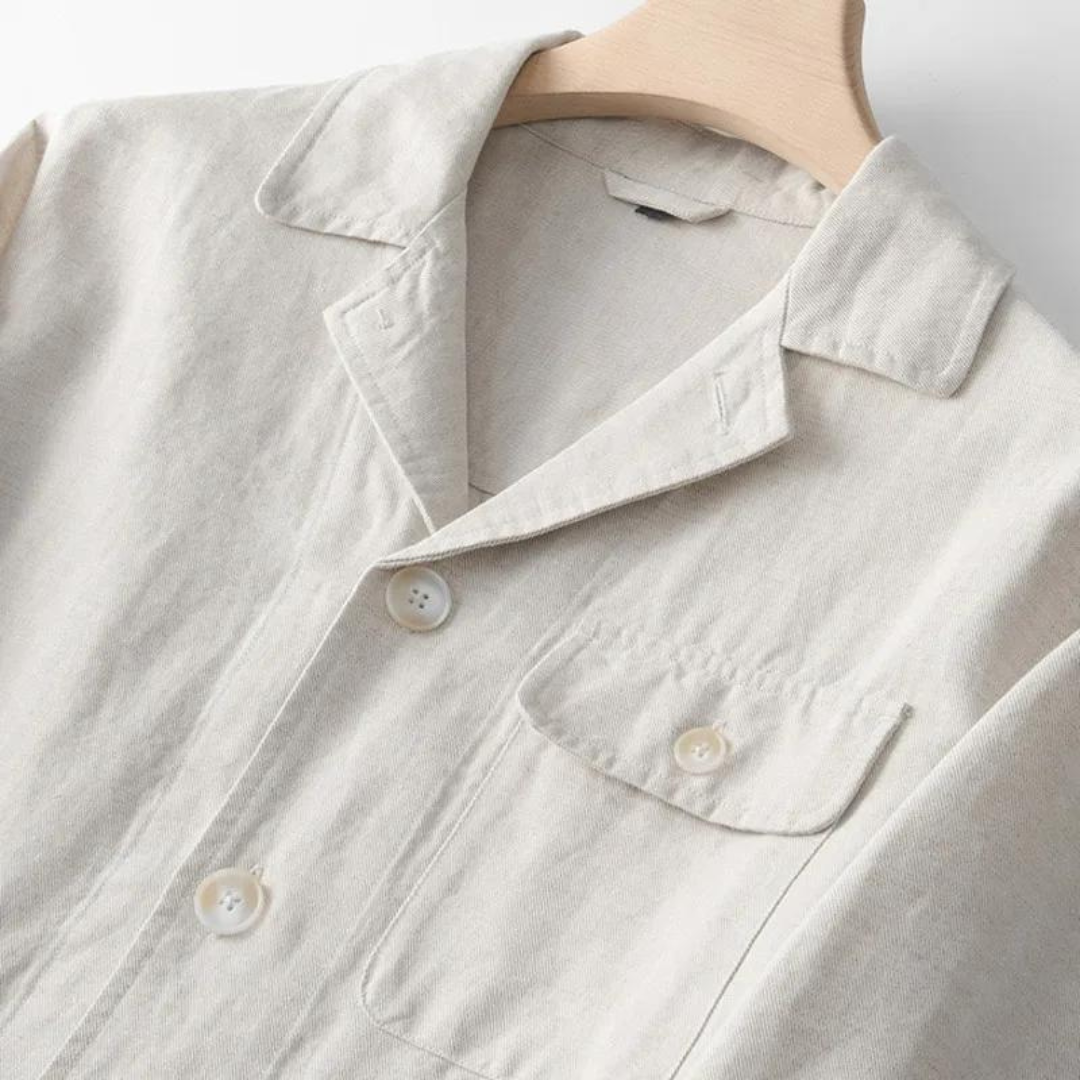 Chaqueta de algodón y lino Ewan