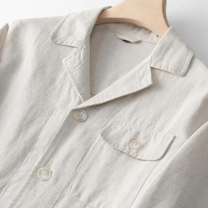 Chaqueta de algodón y lino Ewan