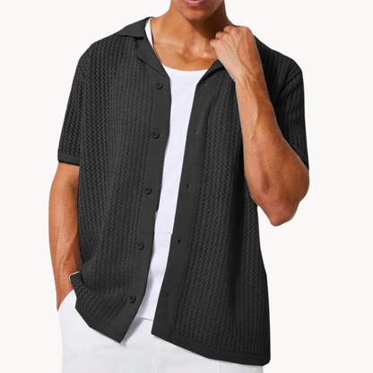 Polo Sahara de Malla con Botonadura Completa