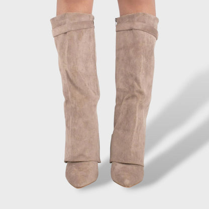 Botas Altas Mujer Clásicas de Ante Elegantes