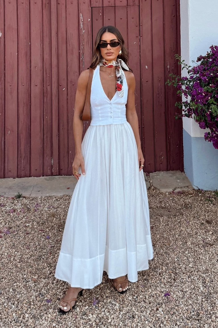Isla – Button Front Flow Maxi Dress