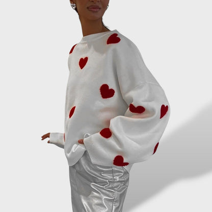 Emma Sudadera Corazón Tejido