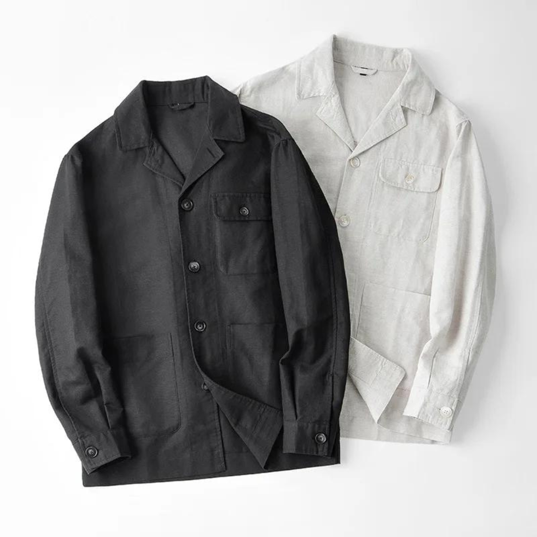 Chaqueta de algodón y lino Ewan