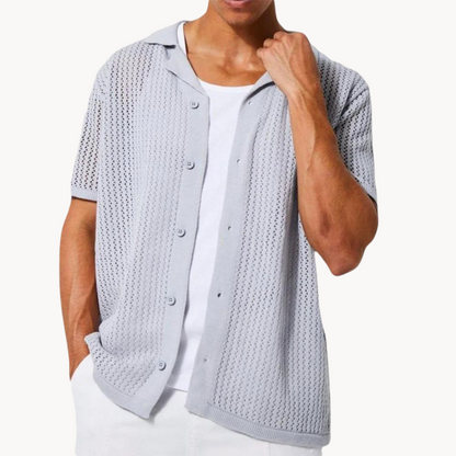 Polo Sahara de Malla con Botonadura Completa