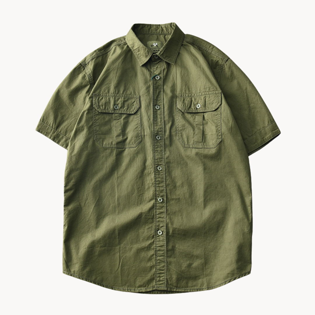 Camisa Frontier de Manga Corta en Algodón