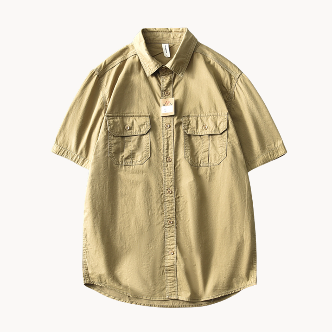 Camisa Frontier de Manga Corta en Algodón