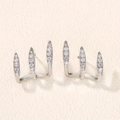 Pendiente triple elegante