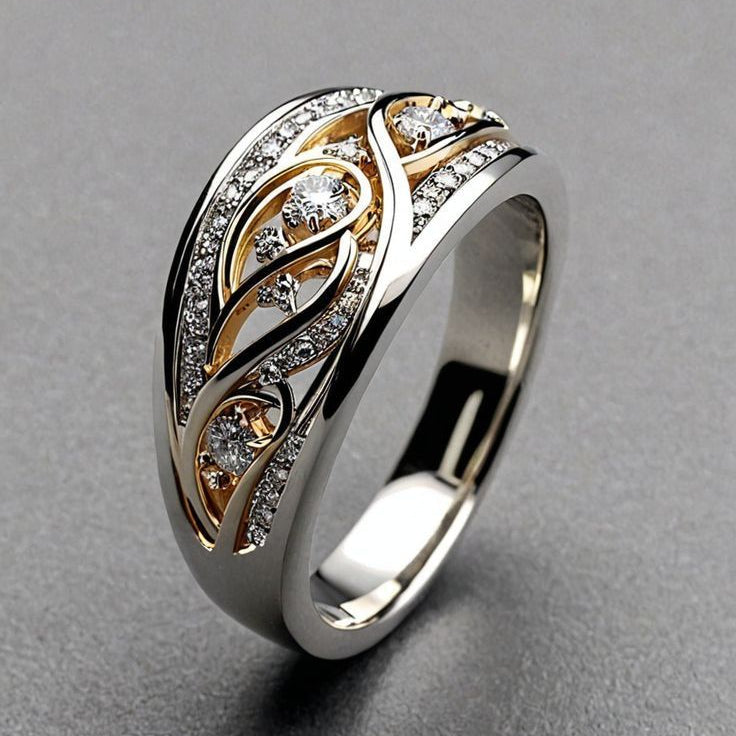 Anillo cable clásico bicolor