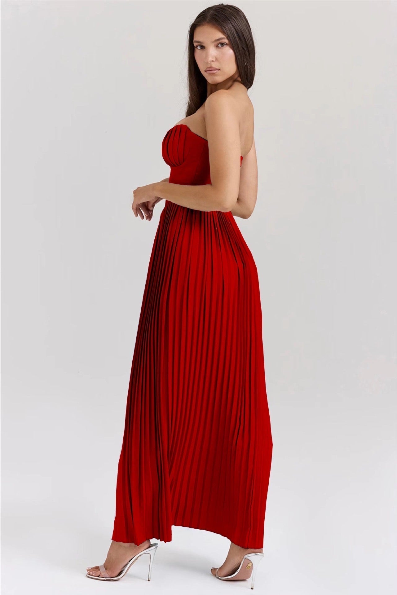 Aurora – Pleated Sculpt Maxi Dress