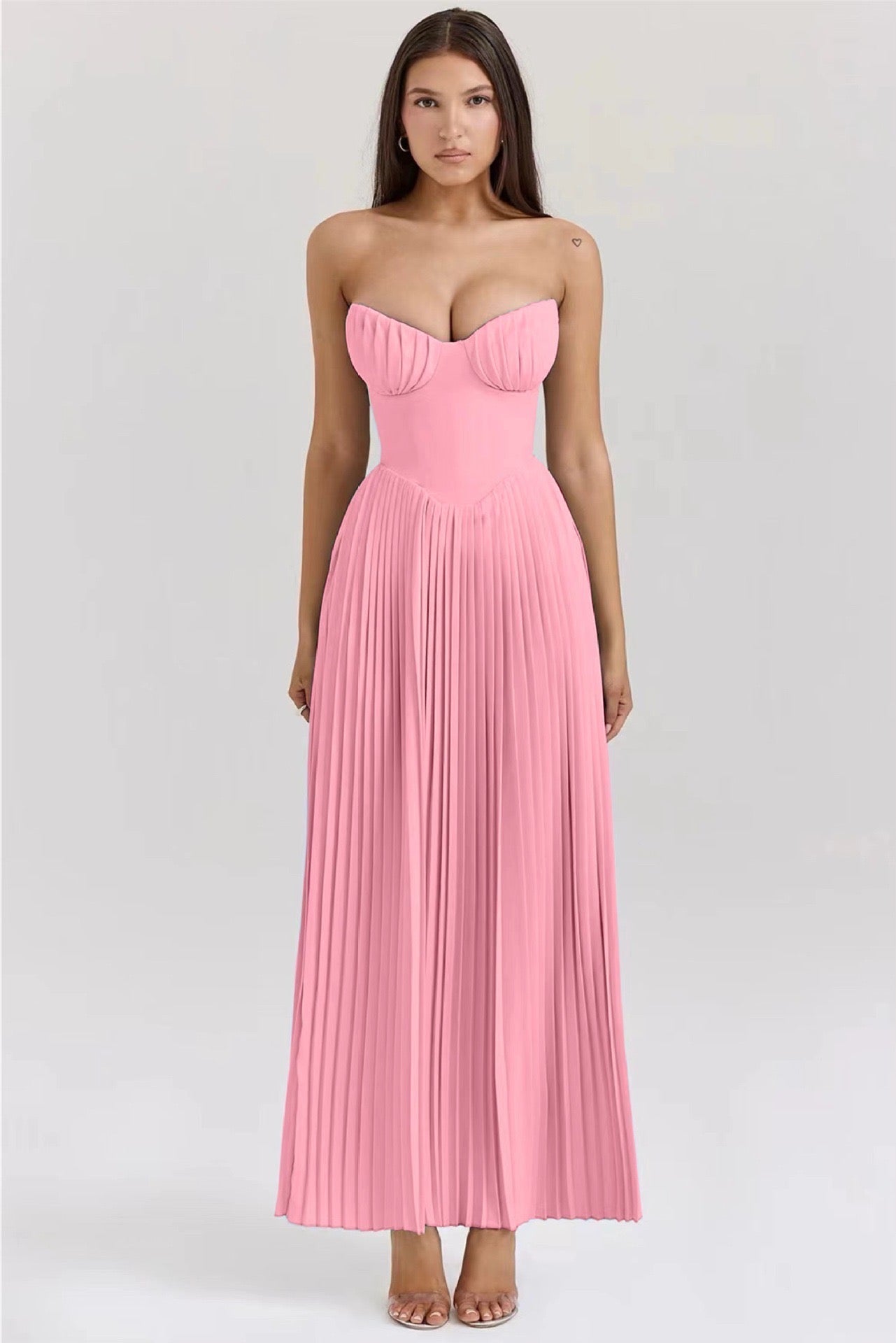 Aurora – Pleated Sculpt Maxi Dress