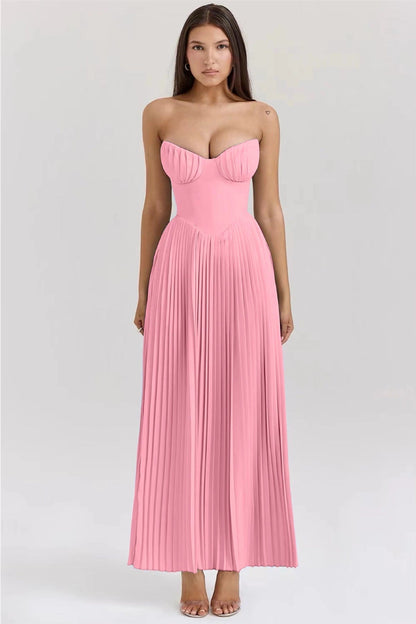 Aurora – Pleated Sculpt Maxi Dress
