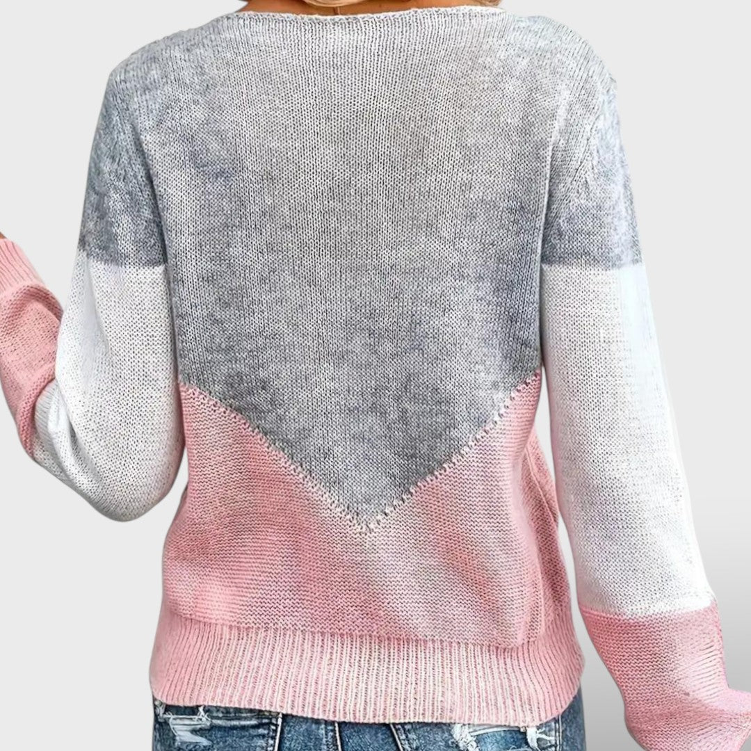 Jersey de Cachemira Rosa con Diseño Único