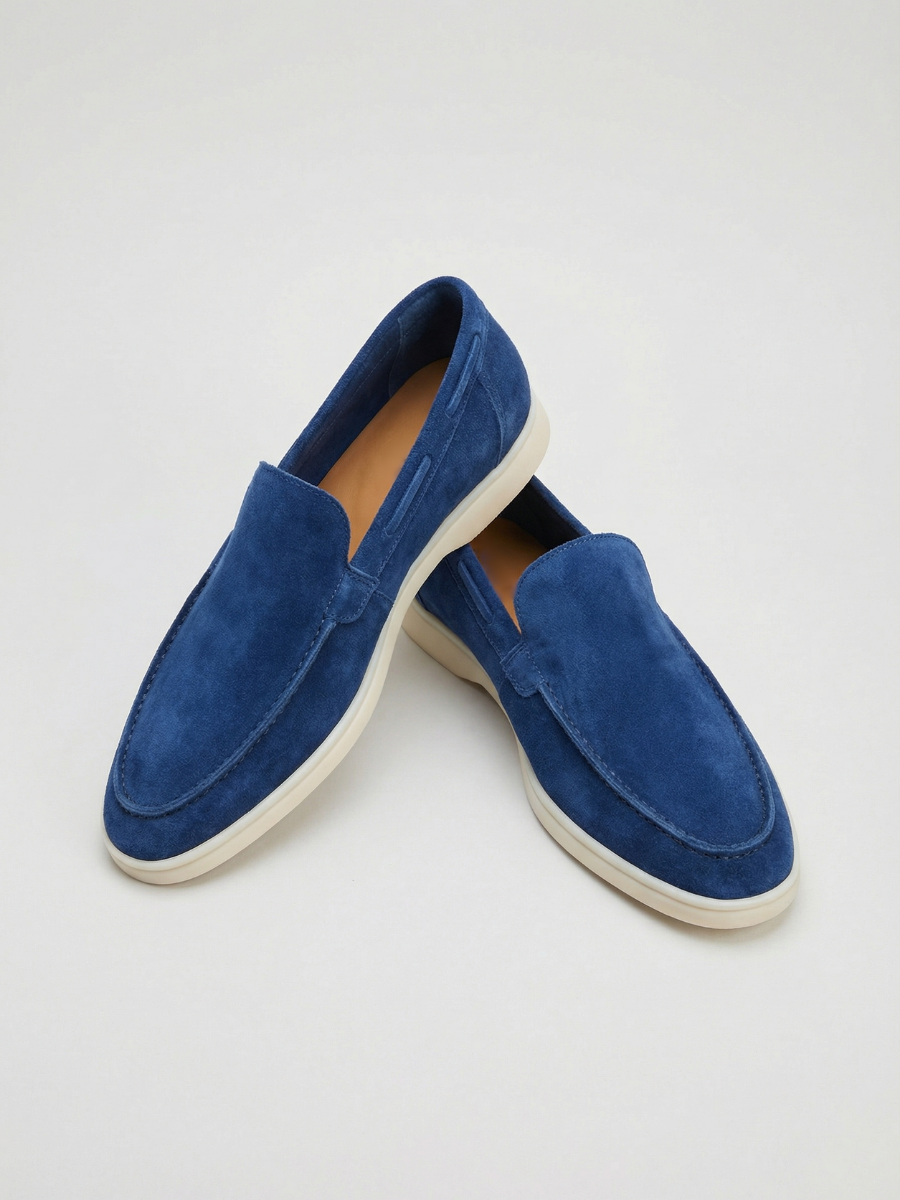Mocasines de Ante Premium Ultramarino | Luna Bellucci