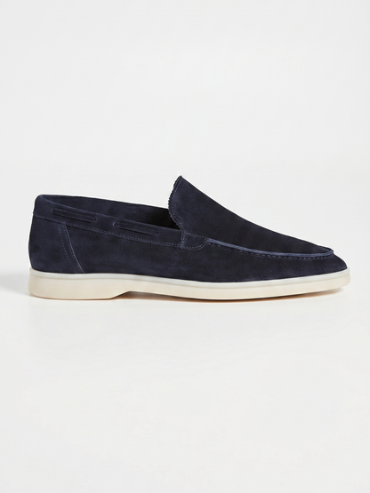 Mocasines de Ante Premium Azul Marino | Luna Bellucci