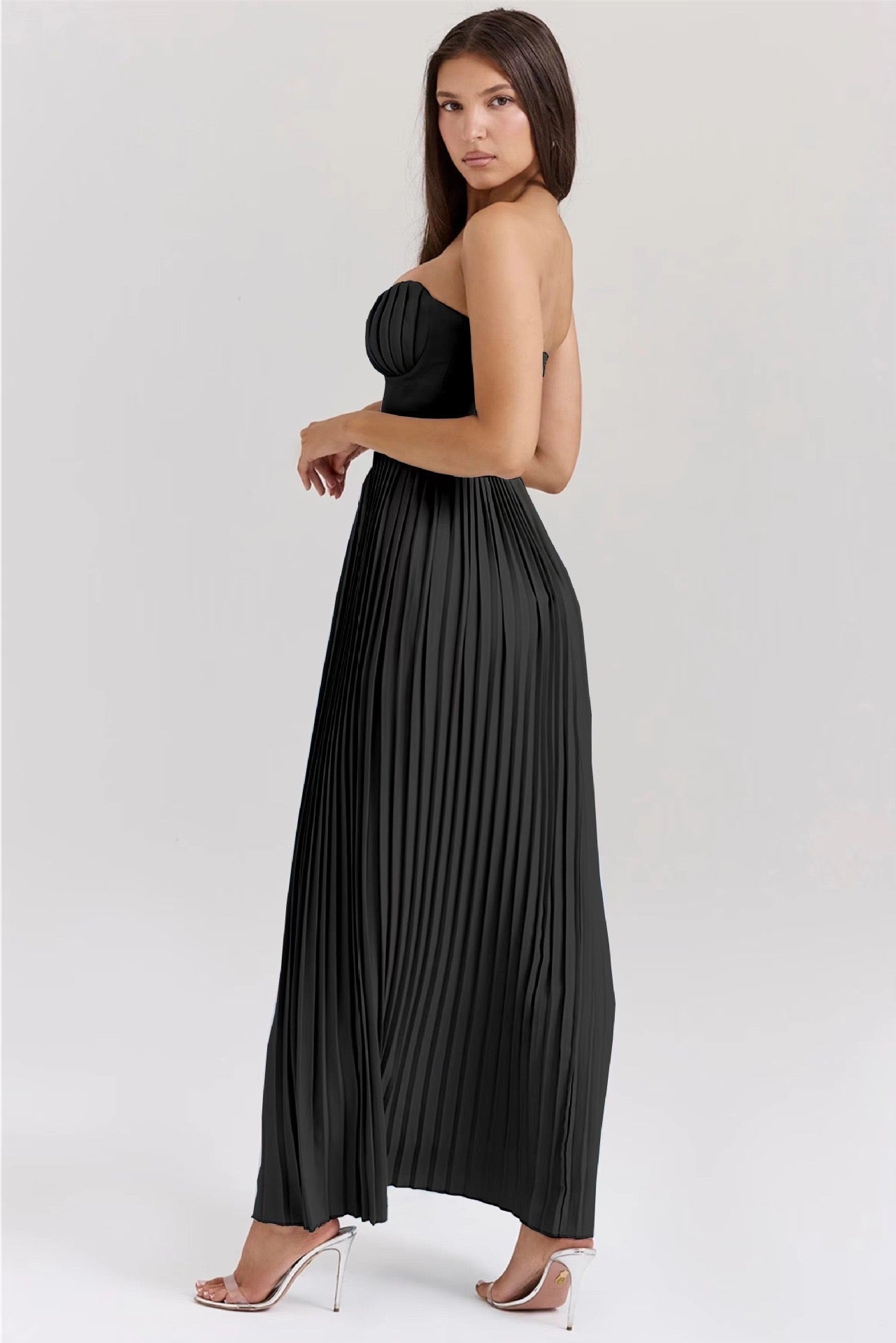 Aurora – Pleated Sculpt Maxi Dress