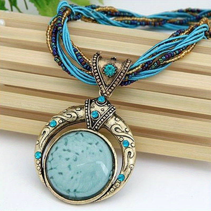 Colgante boho con dije