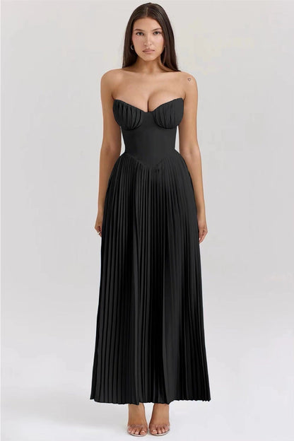 Aurora – Pleated Sculpt Maxi Dress