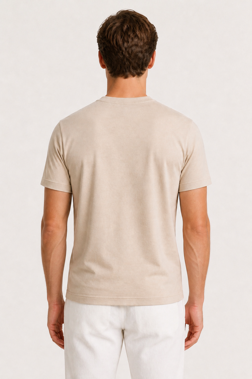 Alessio | Camiseta de Algodón Mercerizado Arena