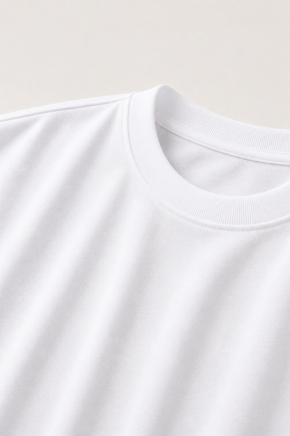 Alessio | Camiseta de Algodón Mercerizado Blanca