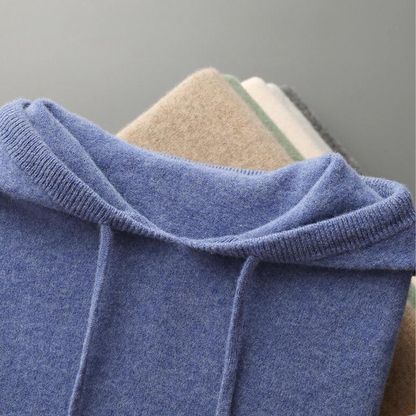 Sudadera con Capucha de Lana Merino Glacier