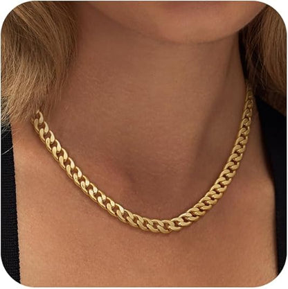 Collar chunky con eslabones cubanos