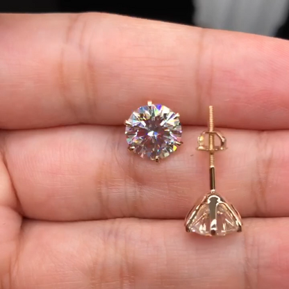Pendientes chic de oro blanco Tera
