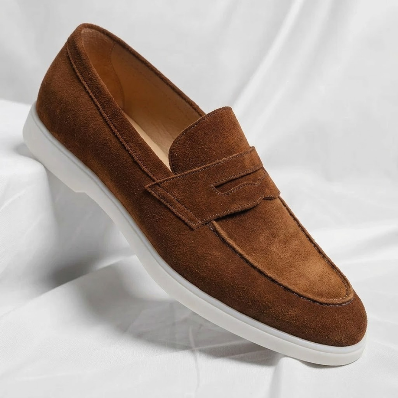 Florence – Mocasines de Ante para hombre en color Marrón