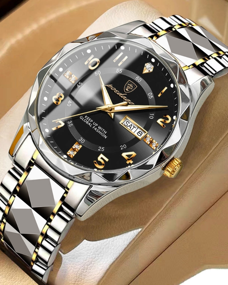 Milano | Reloj Bicolor de Acero en negro | Luna Bellucci