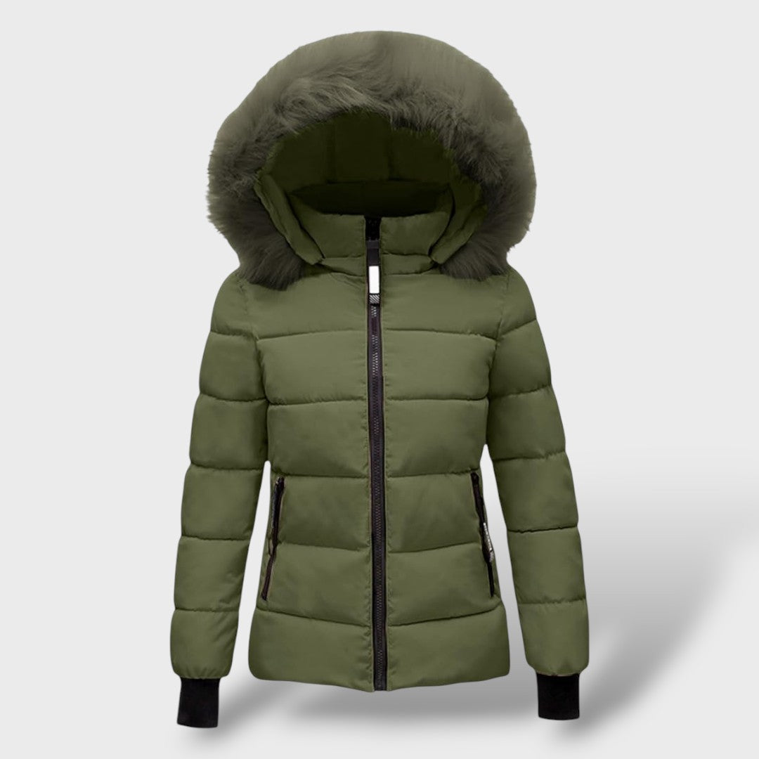 Casaco Acolchoado de Inverno com Capuz
