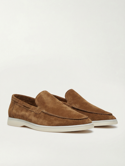 Mocasines de Ante Premium Caramelo | Luna Bellucci