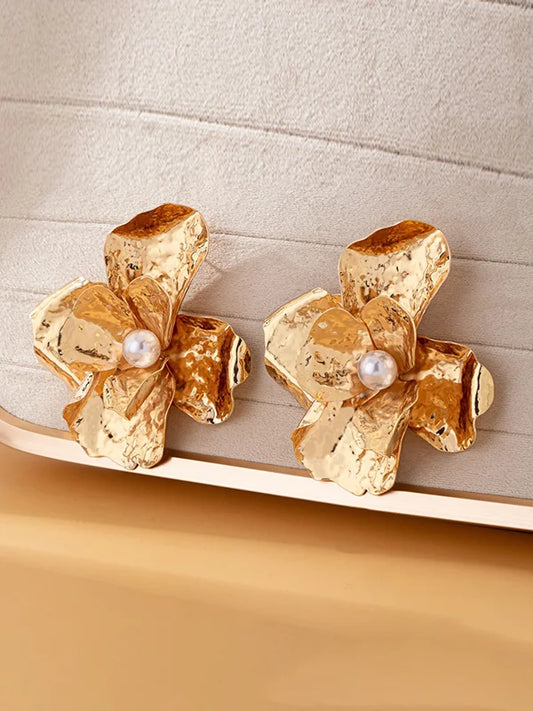 Pendientes Brillantes con Forma de Flor