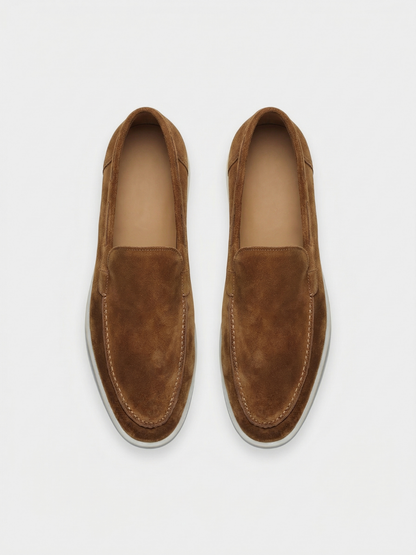 Mocasines de Ante Premium Caramelo | Luna Bellucci