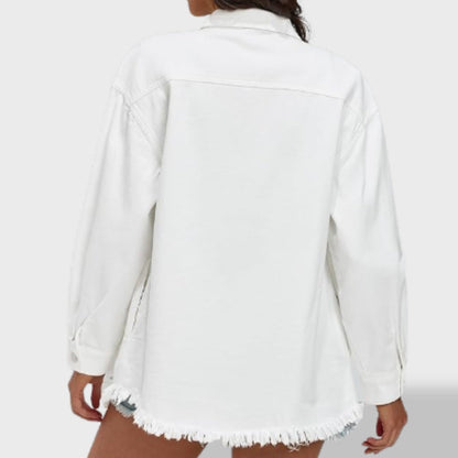 María Chaqueta vaquera oversize para mujer con botones y bolsillos