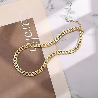 Collar chunky con eslabones cubanos