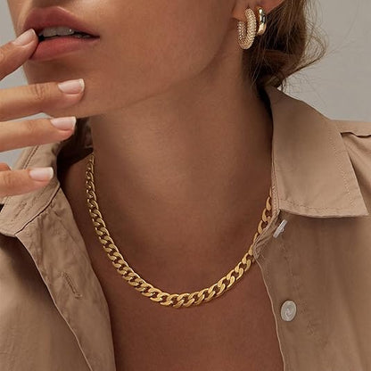 Collar chunky con eslabones cubanos