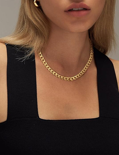 Collar chunky con eslabones cubanos