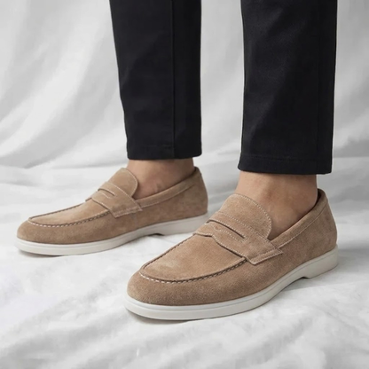 Florence – Mocasines de Ante para hombre en color Marrón