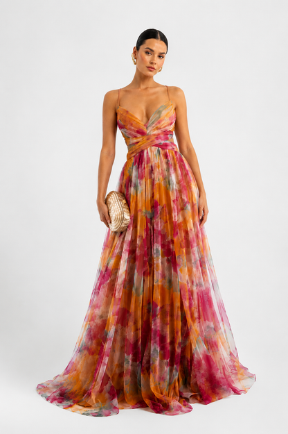LUNA BELLUCCI | Vestido Maxi Elegancia Floral (EDICIÓN LIMITADA)