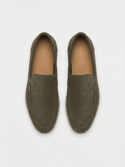 Mocasines de Ante Premium Oliva | Luna Bellucci