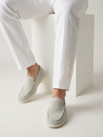 Mocasines de Ante Premium Verde Casual | Luna Bellucci
